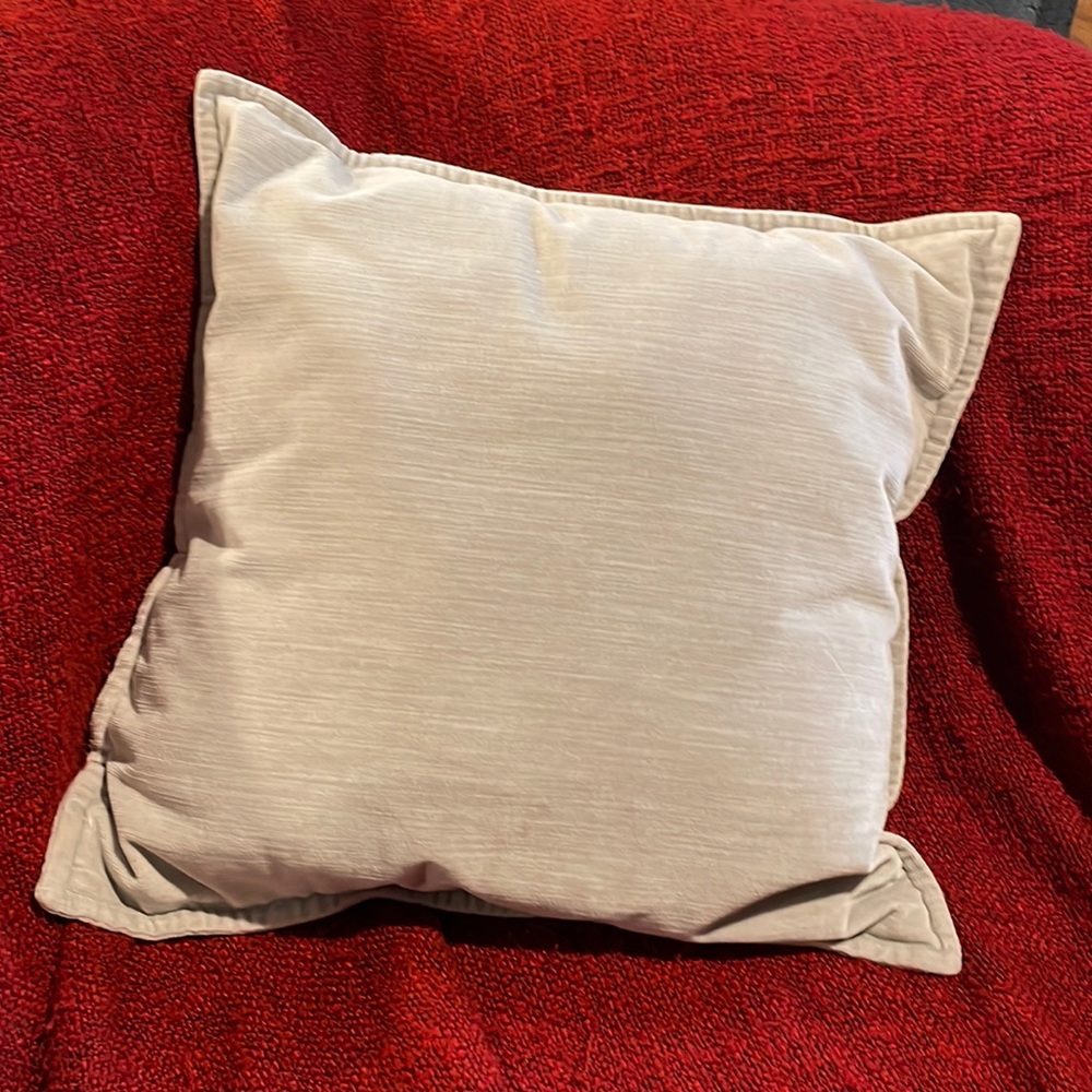 2 gray/silver pottery barn 20 x 20 pillow covers velvet